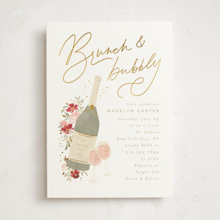 sparkling brunch Foil-Pressed Bridal Shower Invitations
