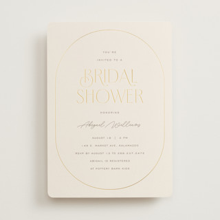Billow Foil-Pressed Bridal Shower Invitations