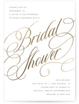 Bridal Shower Script Foil-Pressed Bridal Shower Invitations