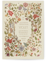 Radiant Botany Foil-Pressed Bridal Shower Invitations