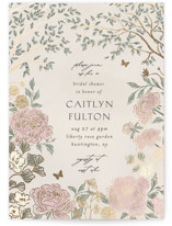 dancing in the garden Foil-Pressed Bridal Shower Invitations