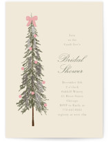 Holiday bow Foil-Pressed Bridal Shower Invitations