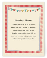 Illustrated Circus Theme with Juggling Bear Baby Shower Insert Cards