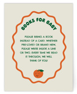 little cutie sticker Baby Shower Insert Cards