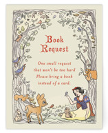 Disney's Snow White Woodland Baby Shower Insert Cards