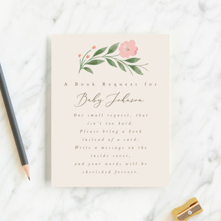 Flower Letters Baby Shower Insert Cards
