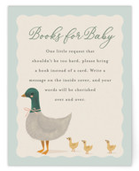Vintage Ducklings Baby Shower Insert Cards