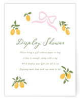 Lemon and Ribbon Baby Shower Insert Cards