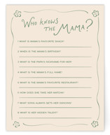 Perfect Matcha Baby Shower Insert Cards