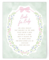Little fleur Baby Shower Insert Cards