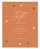 Sweet Autumn Baby Shower Insert Cards