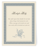 Cottage Core Dog with Watering Can of Flowers Baby Shower Insert Cards