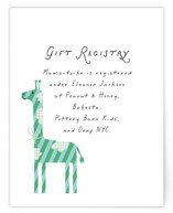 Patterned Giraffe Baby Shower Insert Cards