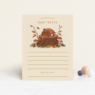 Woodland Deer Baby Shower Insert Cards