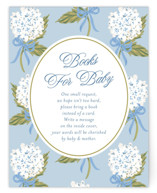 Hydrangea bow bouquets Baby Shower Insert Cards