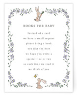 RabbitAndFlowers Baby Shower Insert Cards