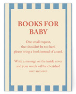 Elegant stripes Baby Shower Insert Cards