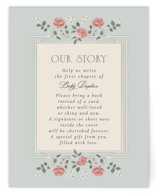 Parisian Roses Baby Shower Insert Cards