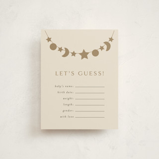 Night Sky Garland Baby Shower Insert Cards