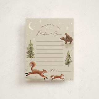 Forest Adventure Baby Shower Insert Cards