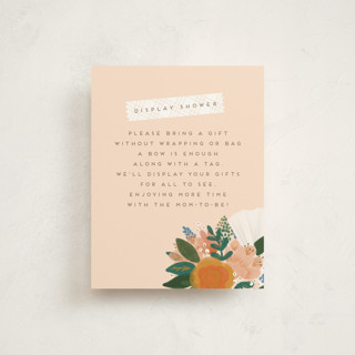 Floral Pram Baby Shower Insert Cards