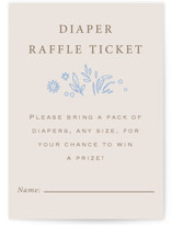 Blooming Foil Oval Mini Baby Shower Insert Cards