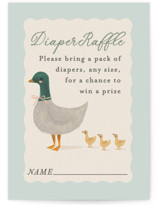 Vintage Ducklings Mini Baby Shower Insert Cards