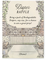 Garden Brick Gate Mini Baby Shower Insert Cards