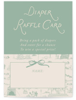 Animal Circus Toile Mini Baby Shower Insert Cards