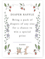 RabbitAndFlowers Mini Baby Shower Insert Cards