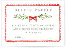 A very merry baby shower Mini Baby Shower Insert Cards