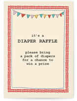 Illustrated Circus Theme with Juggling Bear Mini Baby Shower Insert Cards