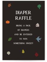 Fall baby Mini Baby Shower Insert Cards