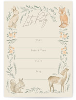 Vintage woodland Fill-In Invitations