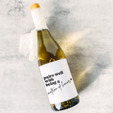 Matron of Honor Gift Wine Label | Pairs well with being a Matron of Honor Bottle Labels