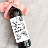 Engagement Wine Label | Pairs well with getting engaged Bottle Labels