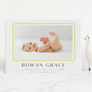 Stitched Letterpress Birth Announcements