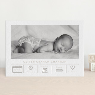 Iconic Introduction Letterpress Birth Announcements