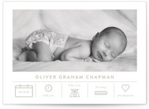 Iconic Introduction Letterpress Birth Announcements