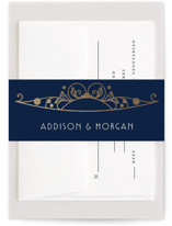 Ornate Deco Foil-Pressed Belly Bands