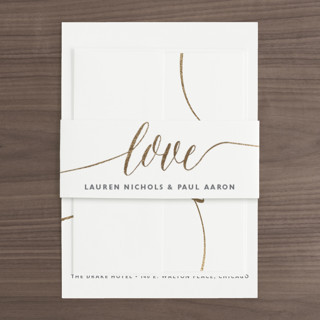 A Sparkly Love Foil-Pressed Belly Bands