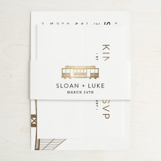 Golden Gate Bridge Foil-Pressed Belly Bands