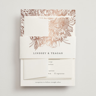 Sketched Bouquet Foil-Pressed Belly Bands