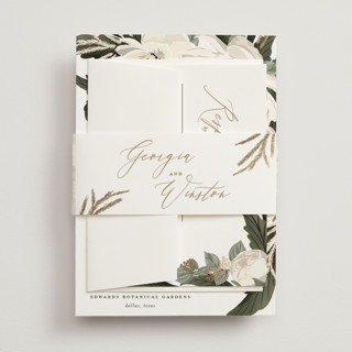 Floral Sweep Foil-Pressed Belly Bands