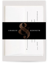 Floral Ampersand Foil-Pressed Belly Bands