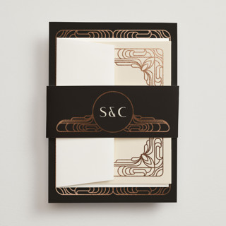 Geometric Deco Foil-Pressed Belly Bands