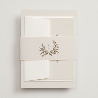 Natural Monogram Foil-Pressed Belly Bands