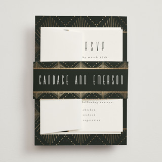 Deco pattern Foil-Pressed Belly Bands