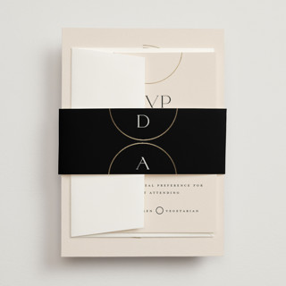 Modernist Monogram Foil-Pressed Belly Bands