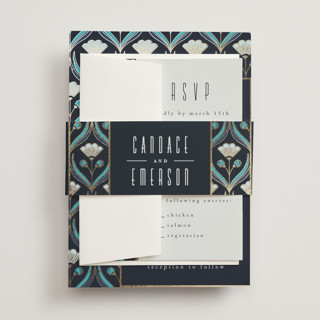 Deco pattern Foil-Pressed Belly Bands